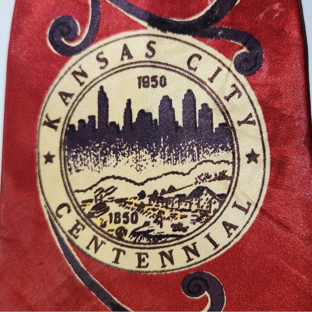 Vintage Kansas City's Centennial 1950 Men's Tie KC Collectible